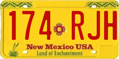 NM license plate 174RJH