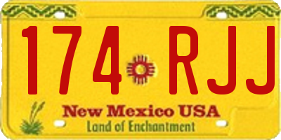 NM license plate 174RJJ