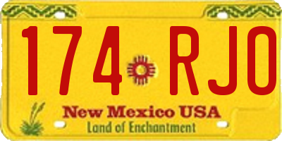 NM license plate 174RJO