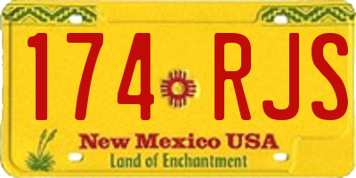 NM license plate 174RJS