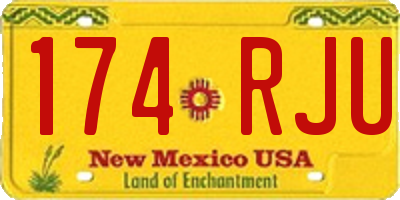 NM license plate 174RJU