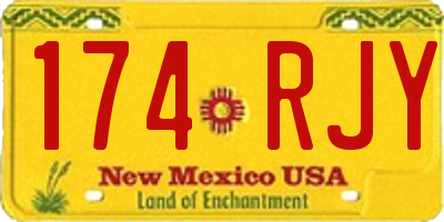 NM license plate 174RJY
