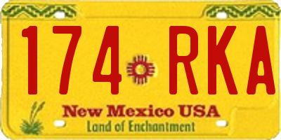 NM license plate 174RKA