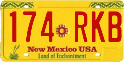 NM license plate 174RKB