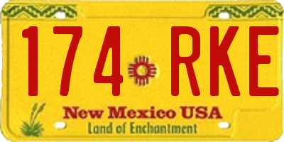 NM license plate 174RKE