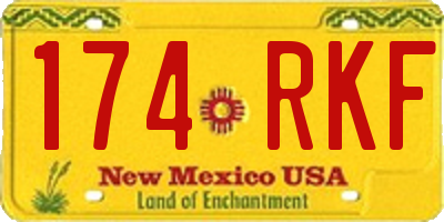 NM license plate 174RKF