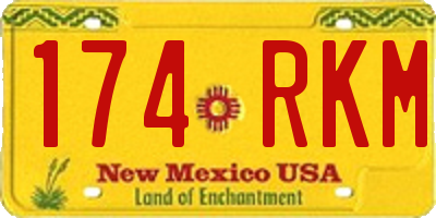 NM license plate 174RKM