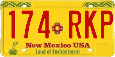 NM license plate 174RKP