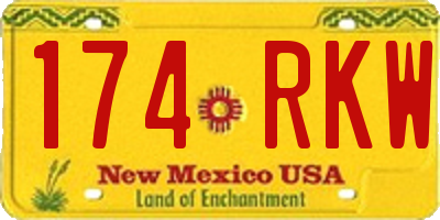 NM license plate 174RKW