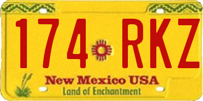 NM license plate 174RKZ