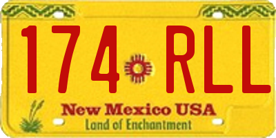 NM license plate 174RLL
