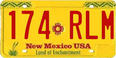 NM license plate 174RLM