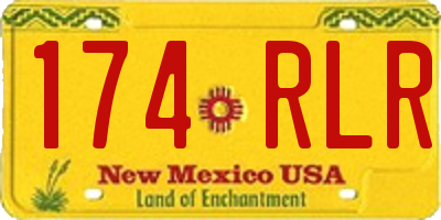 NM license plate 174RLR