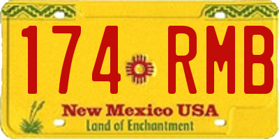 NM license plate 174RMB