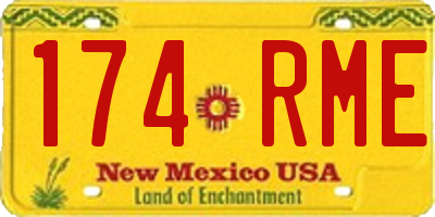 NM license plate 174RME
