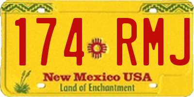 NM license plate 174RMJ
