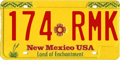 NM license plate 174RMK