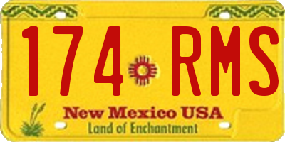 NM license plate 174RMS