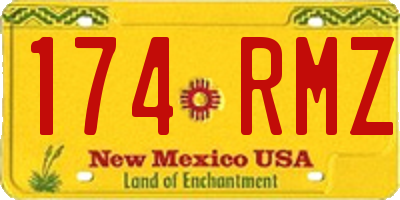 NM license plate 174RMZ