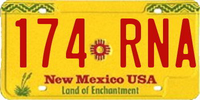 NM license plate 174RNA