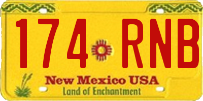 NM license plate 174RNB