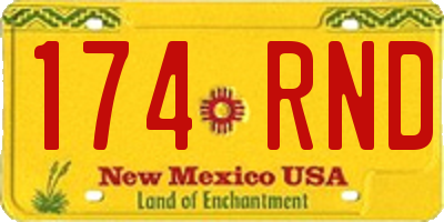 NM license plate 174RND