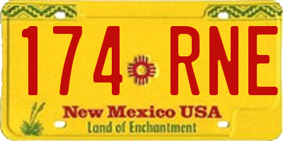 NM license plate 174RNE