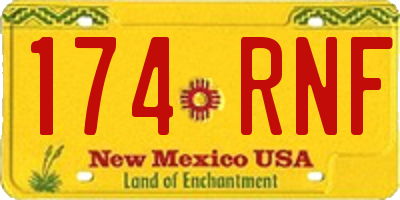 NM license plate 174RNF