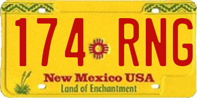 NM license plate 174RNG