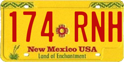 NM license plate 174RNH