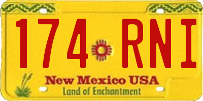 NM license plate 174RNI