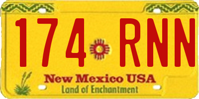 NM license plate 174RNN