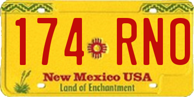 NM license plate 174RNO