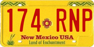 NM license plate 174RNP