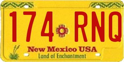NM license plate 174RNQ