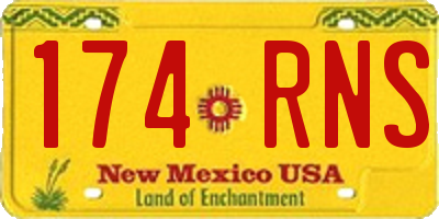 NM license plate 174RNS