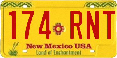 NM license plate 174RNT