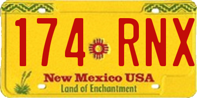 NM license plate 174RNX