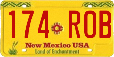 NM license plate 174ROB