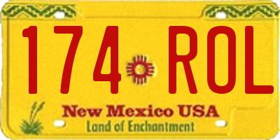 NM license plate 174ROL