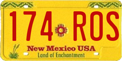 NM license plate 174ROS