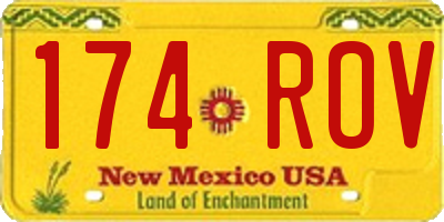 NM license plate 174ROV