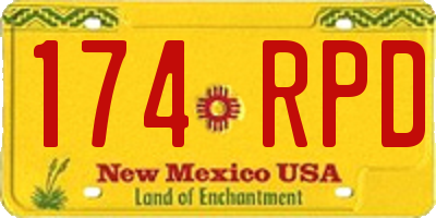 NM license plate 174RPD
