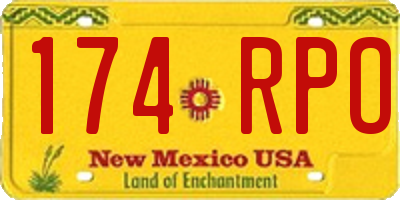 NM license plate 174RPO