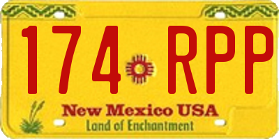 NM license plate 174RPP
