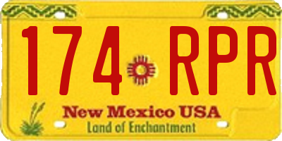 NM license plate 174RPR
