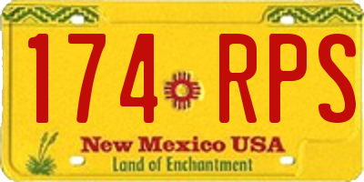 NM license plate 174RPS