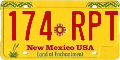 NM license plate 174RPT
