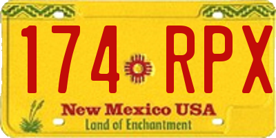NM license plate 174RPX
