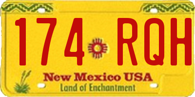 NM license plate 174RQH